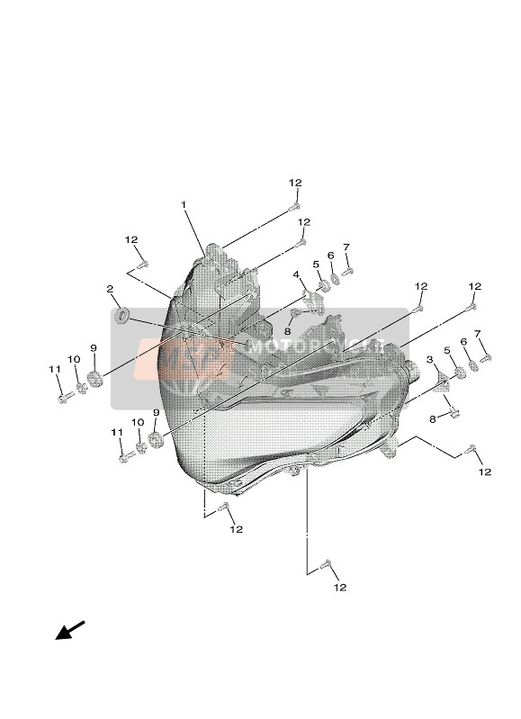 BB8F31760000, Renfort 2,  Support D, Yamaha, 2